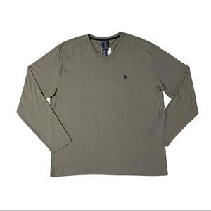New U.S. POLO ASSN. Long Sleeve Shirt Gray Men’s Size XL